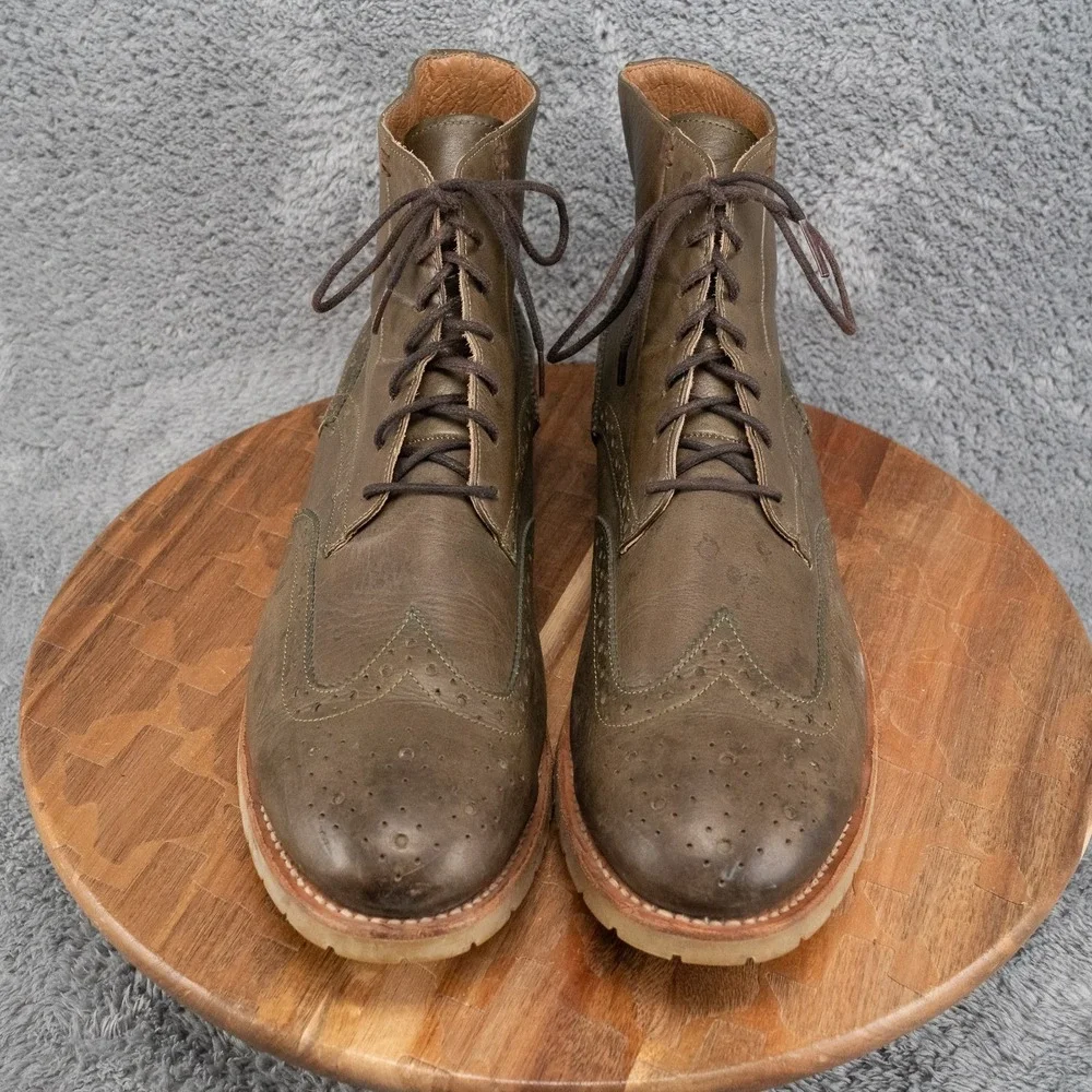 JD Fisk: Forest Green Mens Boot Size 13 Made in Mexico